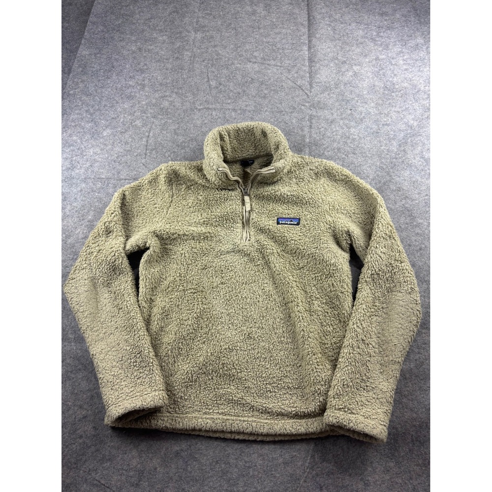 Patagonia Los Gatos 1/4 Zip Fleece Pullover Tan Khaki Womens Small 25235